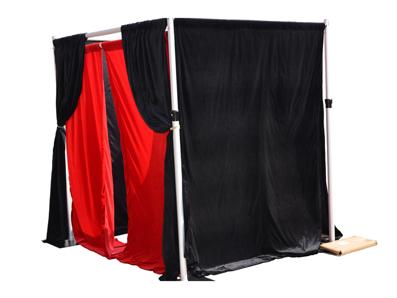 Adjustable Pipe and Drape Photo Booth Enclosure  4-7ft